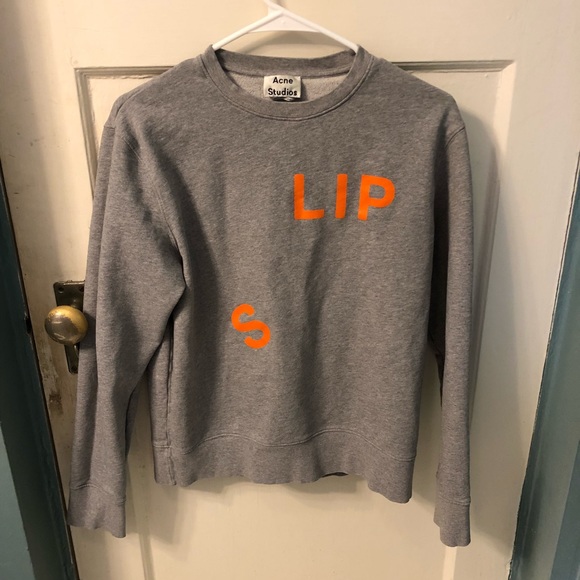 Acne studios Casey slogan slip sweatshirt sz S - Picture 2 of 4